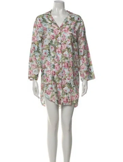 Pre-owned Dior Floral Print Mini Dress In Black