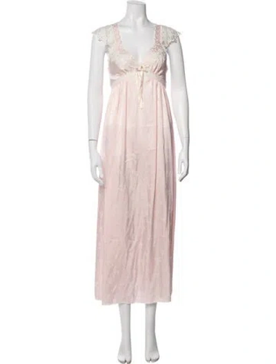 Pre-owned Dior Floral Print Nightgown In Pink