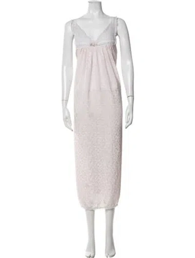Pre-owned Dior Floral Print Nightgown In Pink