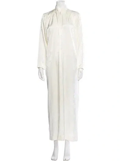 Pre-owned Dior Floral Print Robe In Neutrals