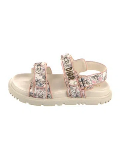 Pre-owned Dior Floral Print Sandals In Neutral