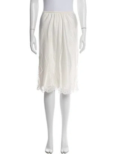 Pre-owned Dior Floral Print Skirt In Neutral