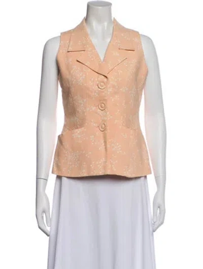 Pre-owned Dior Floral Print Vest In Neutral
