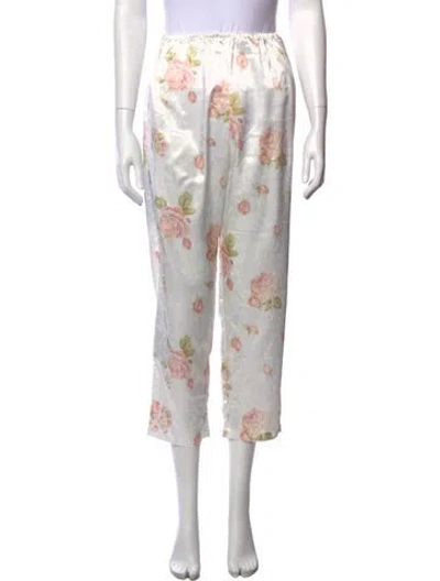 Pre-owned Dior Floral Print Wide Leg Pants In Multi
