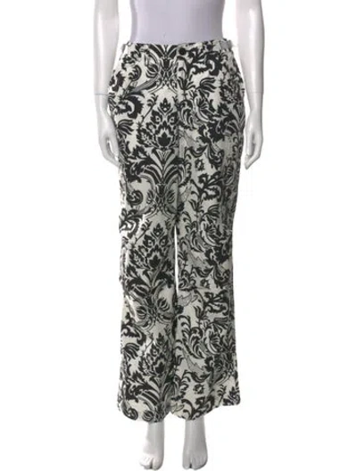 Pre-owned Dior Floral Printed Wide-leg Trousers Wide Leg Pants In Multi