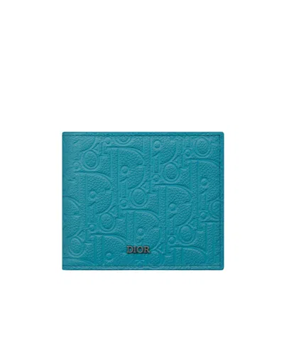 Dior Folding Wallet In Blue