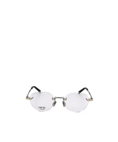 Dior Frameless Non-prescription Glasses In Gray