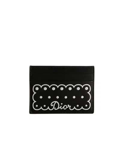 Dior Freesia Card Holder In Black