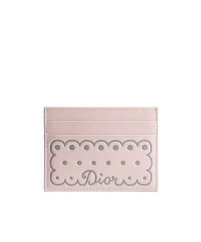 Dior Freesia Card Holder In Pink