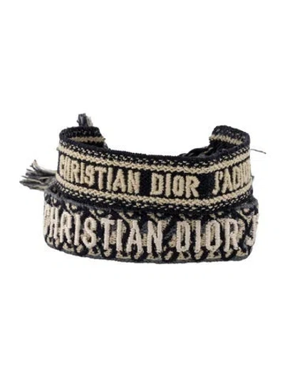 Pre-owned Dior Friendship Bracelet Set, 8.5" In Gray
