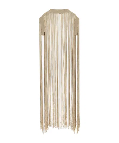 Dior Fringed Cape In Neutral