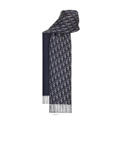 Dior Fringed Scarf In Black