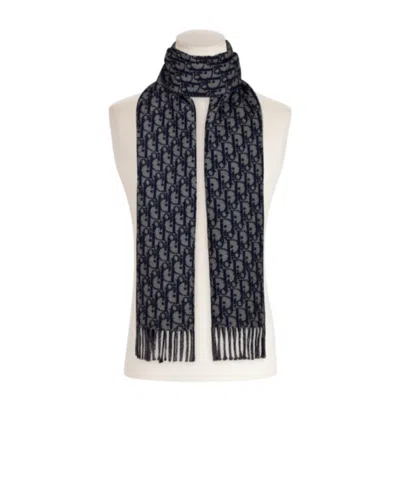 Dior Fringed Scarf In Black