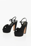 Dior Front Bow Muse Platform Sandals 12cm In Black