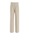 Dior Front Pleated Casual Pants In Nude