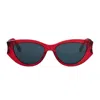 Dior Glow B1f 53mm Cat Eye Sunglasses In Red