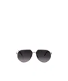 Dior Cd Link A1u Round-frame Silver-tone Sunglasses In Black