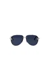 Dior Cd Link A1u Round-frame Silver-tone Sunglasses In Metallic