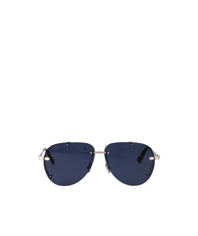 Dior Full Frame Sunglasses In Silver