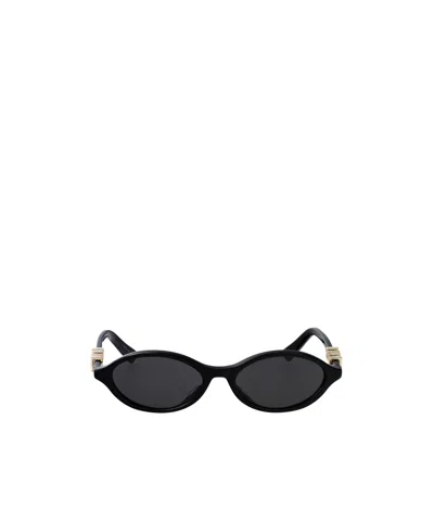 Dior Eyewear Oval Frame Sunglasses In Black