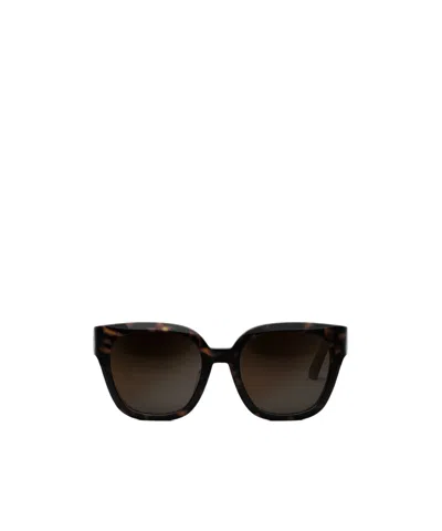 Dior Full-rim Sunglasses In Brown