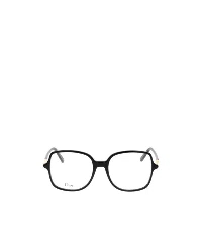 Dior Full-rim Non-prescription Glasses In Black