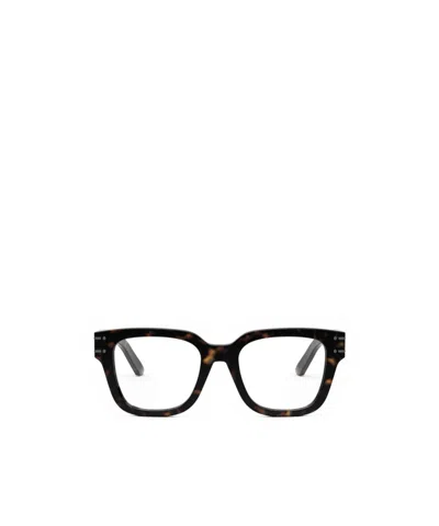 Dior Full-rim Non-prescription Glasses In Black
