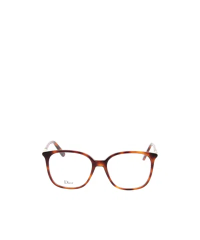 Dior Full-rim Non-prescription Glasses In Brown