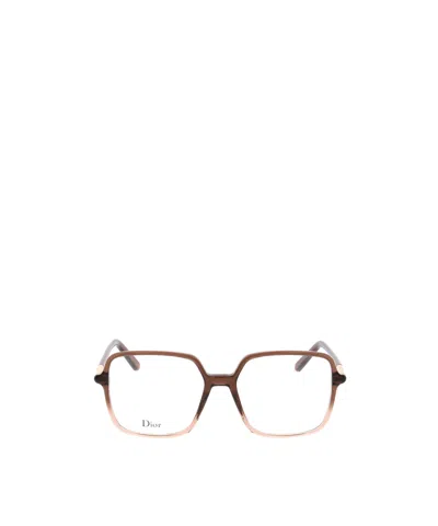 Dior Full-rim Non-prescription Glasses In Brown
