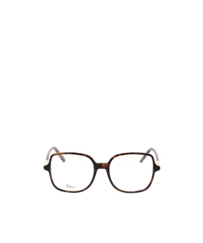Dior Full-rim Non-prescription Glasses In Brown
