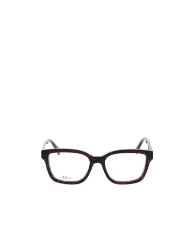 Dior Full-rim Non-prescription Glasses In Black