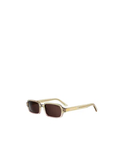 Dior Full-rim Sunglasses In Yellow