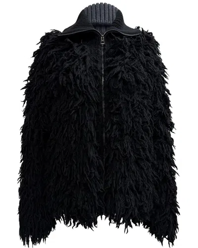 Pre-owned Dior Fur Accent Zip-up Jacket, Size Eu, 38 (authentic Pre-loved)