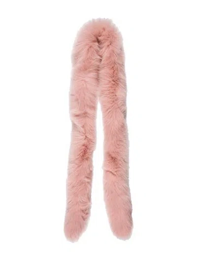 Pre-owned Dior Fur Scarf In Pink