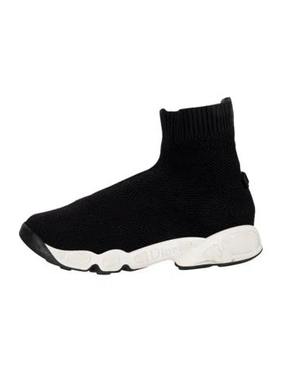 Pre-owned Dior Fusion 2.0 Sock Sneakers In Black