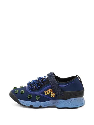 Pre-owned Dior Fusion Low-top Sneakers In Blue