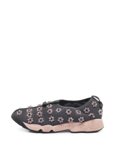 Pre-owned Dior Fusion Mesh Sneakers In Gray