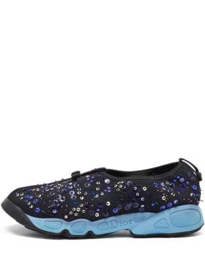 Pre-owned Dior Fusion Sequin-embellished Slip-on Sneakers
