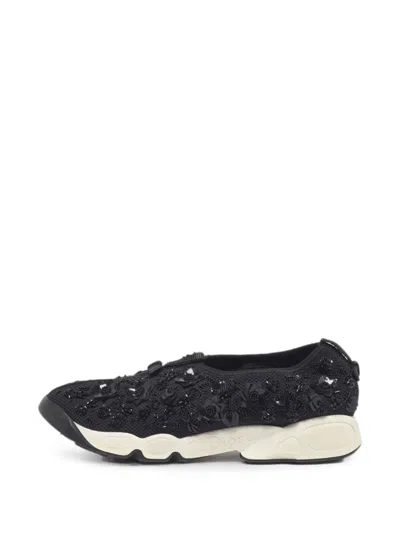 Pre-owned Dior Fusion Slip-on Sneakers In Black