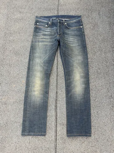 Pre-owned Dior Fw'11  Homme By Kva Rusty Dirty Washed Denim Pants In Blue