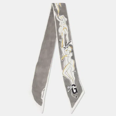 Pre-owned Dior G Silk Mitzah Scarf In Multi