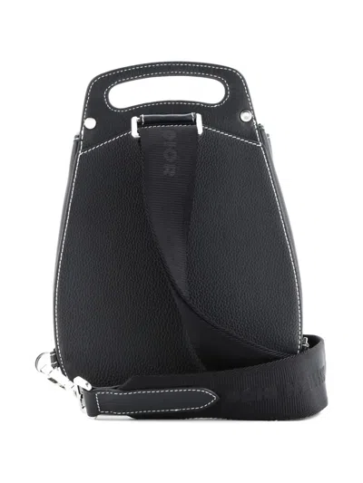 Pre-owned Dior Gallop Sling Bag Leather Medium Crossbody Bag In Black