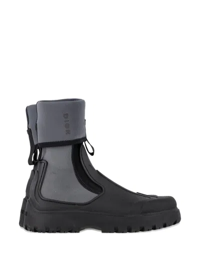 Pre-owned Dior Garden Ankle Boots In Black