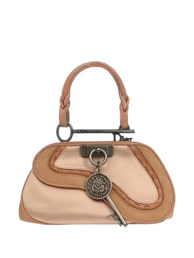 Pre-owned Dior Gaucho Saddle Tote Bag In Neutrals