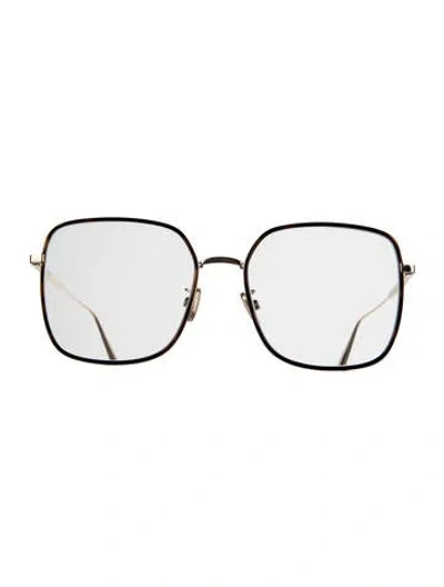 Pre-owned Dior Gemo Su Signature Logo Eyeglasses In Gold