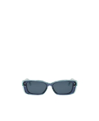 Dior Geometric Frame Sunglasses In Blue