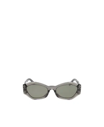 Dior Geometric Frame Sunglasses In Gray
