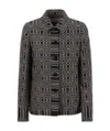 Dior Geometric Pattern Printed Casual Jacket In Black