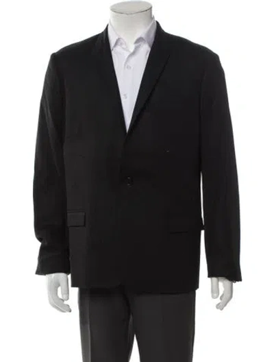 Pre-owned Dior Geometric Patterned Wool Blazer In Black