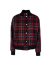 Dior Christian  Checked Bomber Jacket In Multi